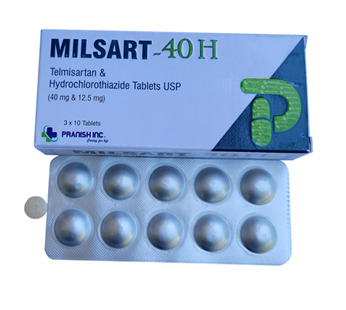 Telmisartan & Hydrochlorothiazide Tablets USP (40 mg & 12.5 mg) (MILSART-40 H)